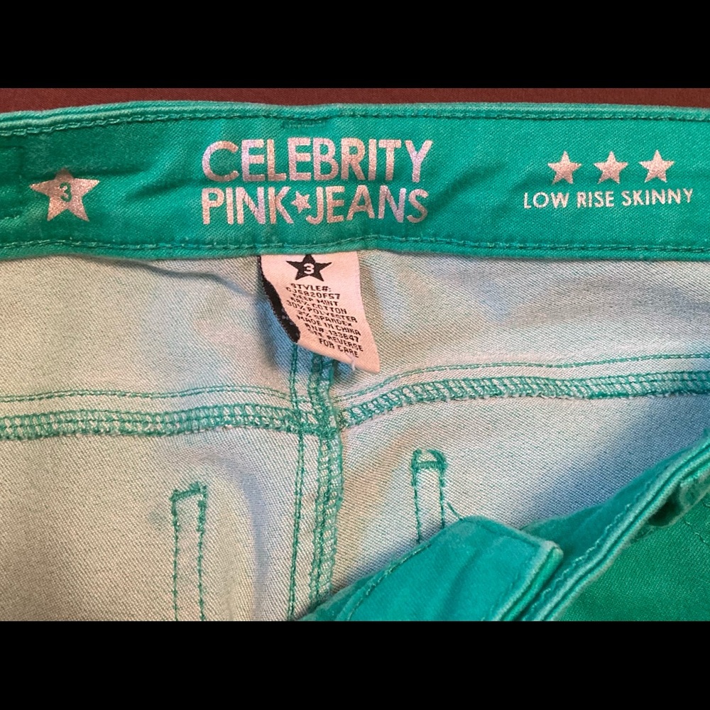 Green celebrity pink jeans
